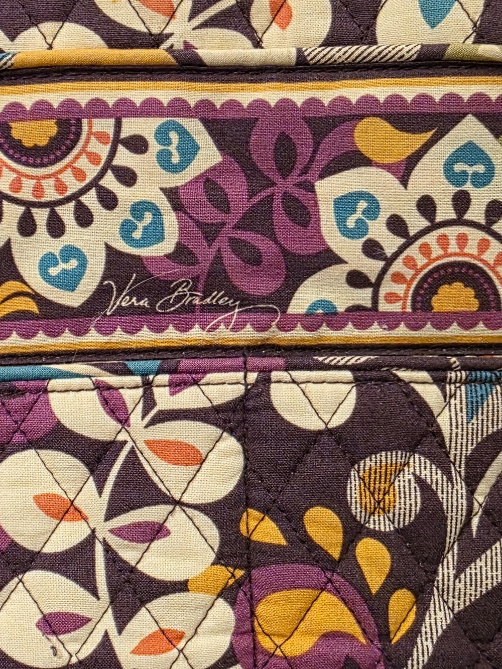 Vera Bradley Plum Crazy Multi-Compartment Shoulder Bag - Picture 7 of 8